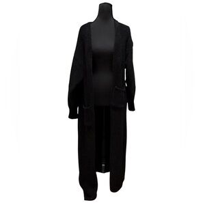 Fashion Nova Black Cozy Long Cardigan